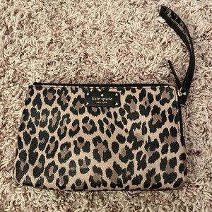 Kate Spade leopard wristlet